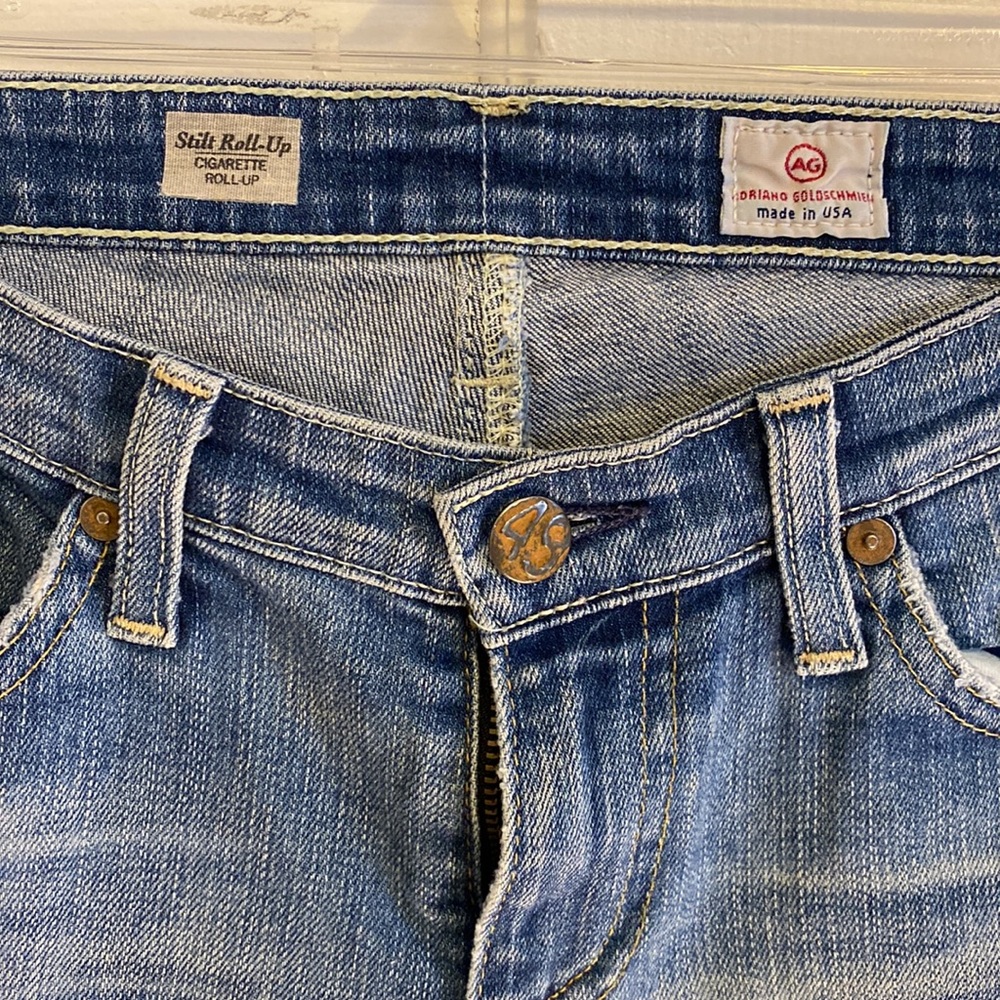 Adriano Goldschmied Vintage 2000s Stilt Low Rise Roll-Up Jeans - Size 27 - Picture 3 of 8
